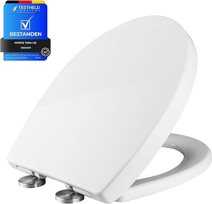 Ibergrif M41002 O-kujuline WC-pottiste Soft Close süsteemiga