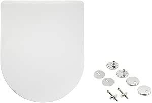 Amazon Basics D-kujuline WC-prill-laud, valge