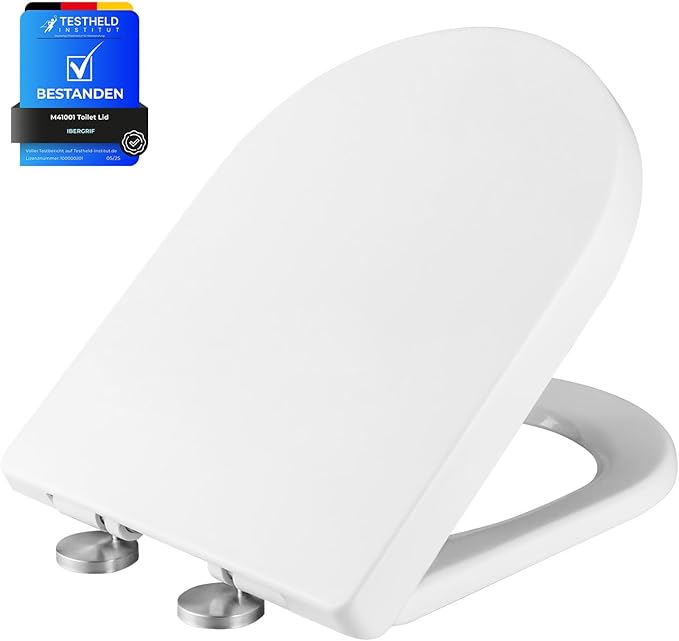 Ibergrif M41001 D-kujuline WC-pottiste Soft Close süsteemiga