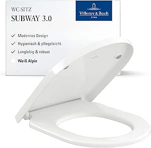 Villeroy & Boch Subway 3.0 WC-poti iste – läikiv valge, D-kujuline, Duroplast
