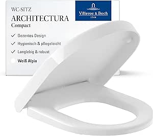 Villeroy & Boch Architectura Compact WC-poti iste – läikiv valge, D-kujuline, Duroplast