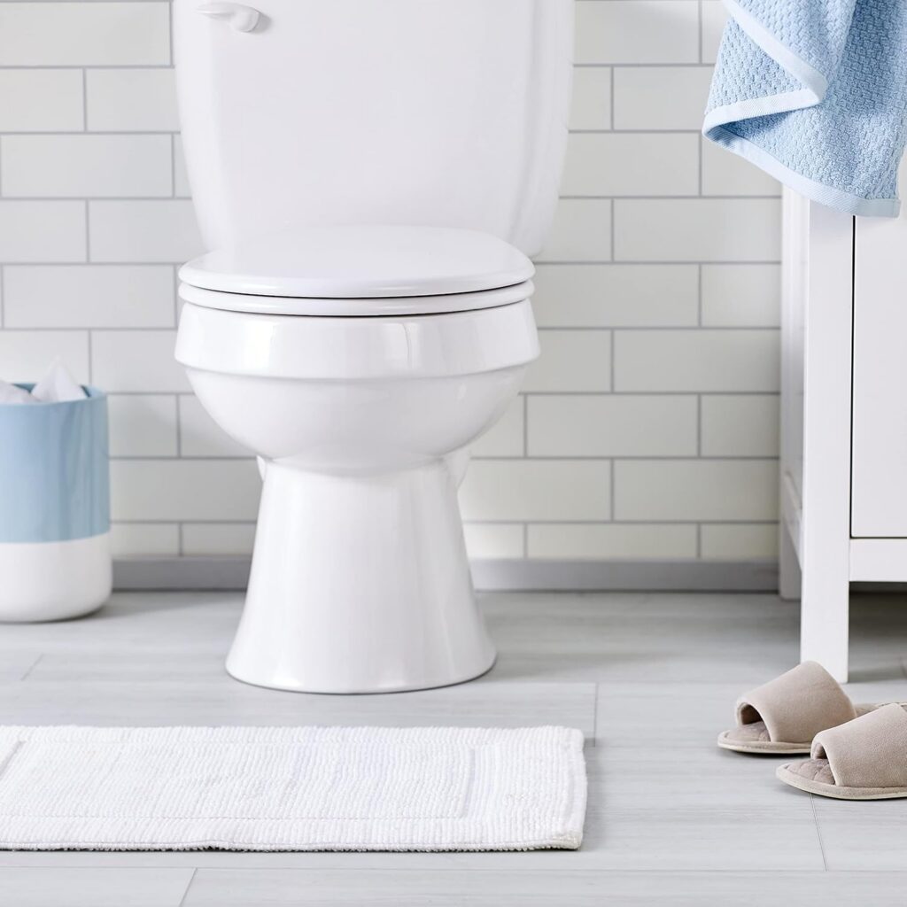 Amazon Basics ovaalne WC-poti iste Soft Close süsteemiga – universaalne, valge