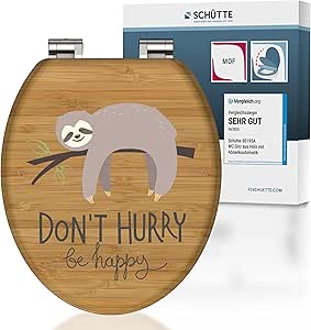 SCHÜTTE NO HURRY WC-pottiste aeglaselt sulguva kaanega 