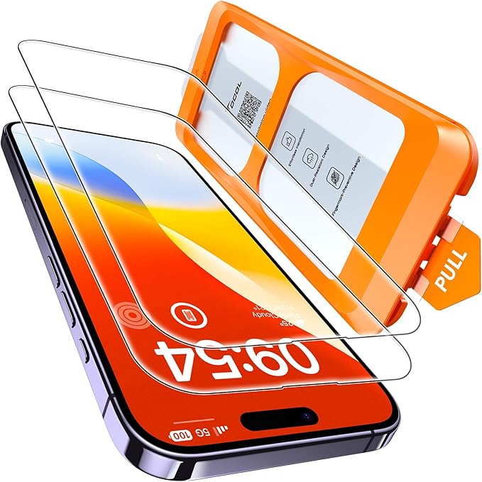 TOCOL karastatud klaasist ekraanikaitse iPhone 14 Prole (2 tk)
